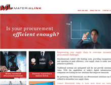 Tablet Screenshot of materialink.com